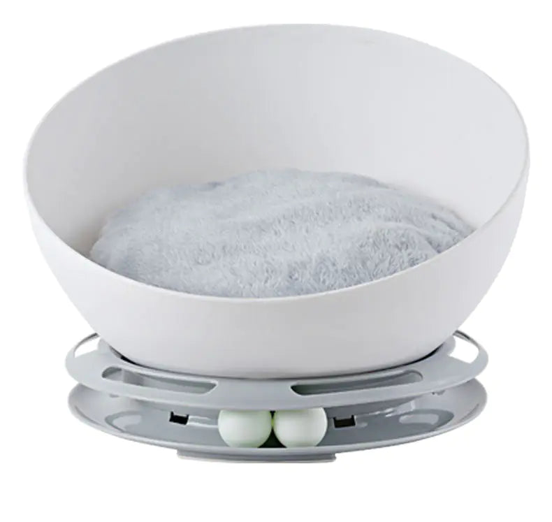 Single-Layer Round Mochi Cat Bed and Pet Lounge