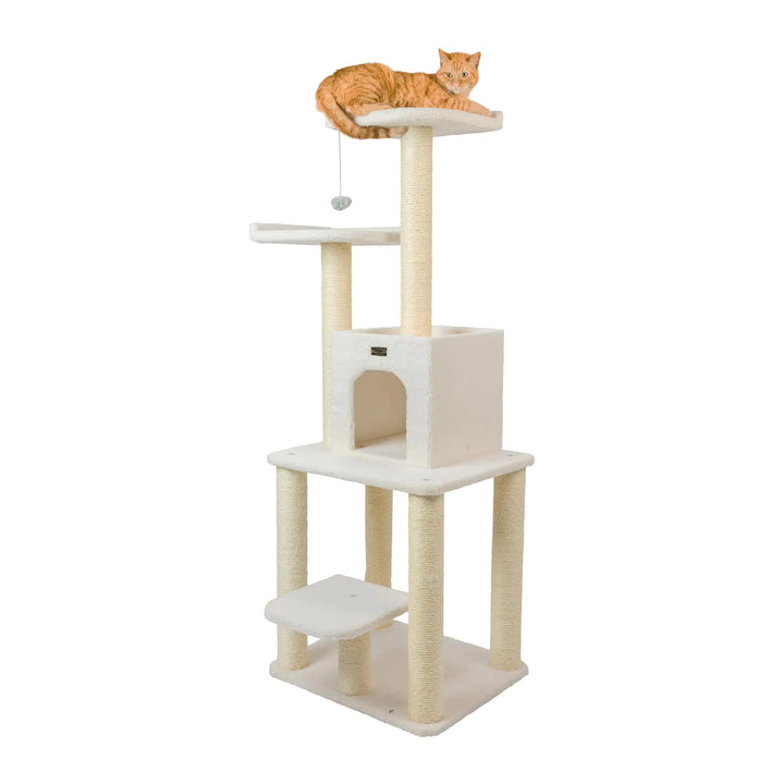 Armarkat 62-Inch Cat Tree Model B6203 Ivory