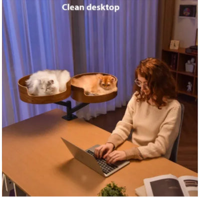 Desktop Cat Nest with Rotating Bracket