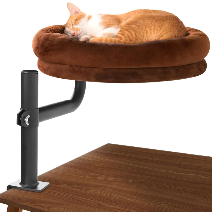 Lamlingo Cat Bed DeskKeeps Cat Close and Workspace Clear Cat Hammock Shelf Bed for DeskSupports Up to 75 lbsHeight Adjustable and RotatableDrilling-FreeUnheated