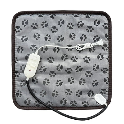 CyberPaws Cat Heating Pad Self Warming Cat Bed Electric Heating GOG Pad Waterproof Temperature Adjustable Heating Pad for Gogs and Cats 18x18in